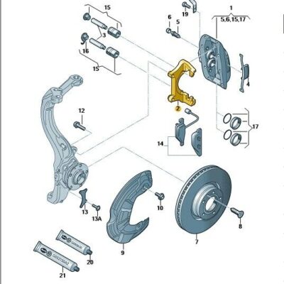 Bremsträger vorne Audi A8 S8 4E0615125C