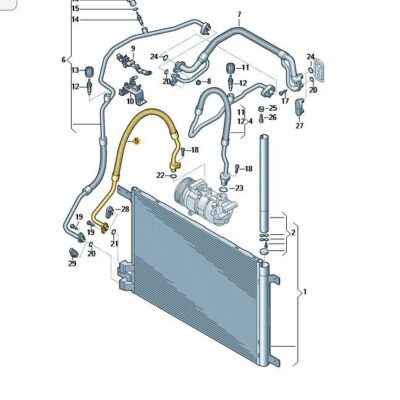 Klimaleitung Klimaschlauch Audi Seat Skoda VW 5Q0816721AG