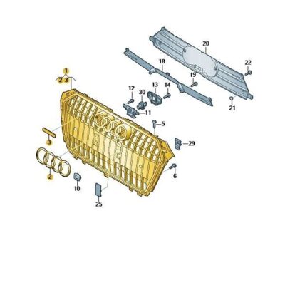 Kühlergrill Frontgrill kühlergrau Audi A4 8W0853651S MX3
