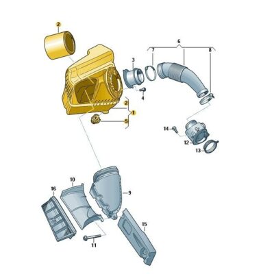 Luftfilter Luftfilterkasten Gehäuse Audi A6 A7 4G0133838E