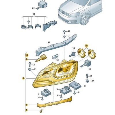 Scheinwerfer rechts Seat Alhambra 7N5941754