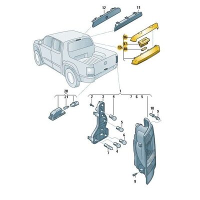 Hochgesetze Bremsleuchte VW Amarok 2H6945097N