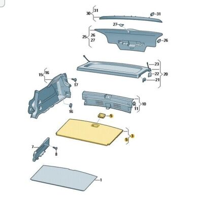 Ladeboden mit Aufnahmen variabler Volkswagen ID.3 10A858855A CA9
