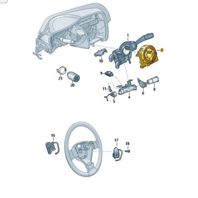 Steuergerät Lenksäulenelektronik Skoda Fabia Superb 5Q0953569C