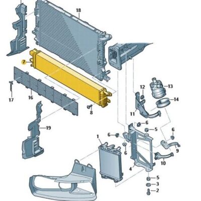 Zusatzkühler für Kühlmittel mitte unten Audi A4 A6 Q3 8K0145804H