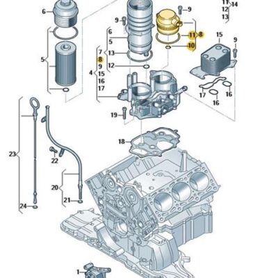 Ölabscheider Kurbelgehäuseentlüftung Audi A4 A5 A6 A8 VW 057103495N