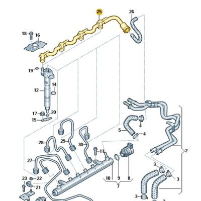 Rücklaufleitung Leitung Audi Seat Skoda VW 03L130235K