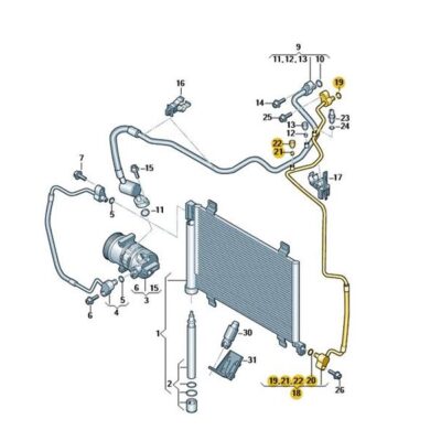Klimaleitung Klimaschlauch Seat Mii Skoda Citigo VW UP 1S0816741