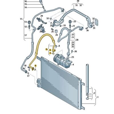 Klimaleitung Klimaschlauch Audi Seat Skoda VW 5WA816721H
