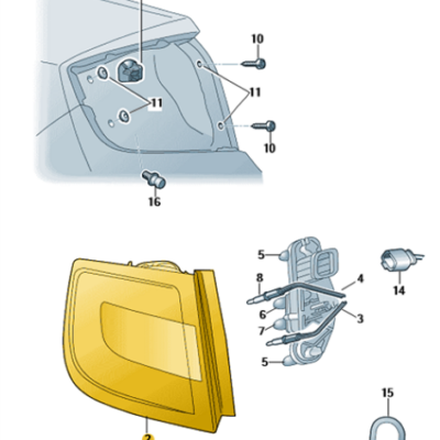 Schlussleuchte Rückleuchte rechts Skoda Fabia 2015>> 6V9945112