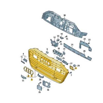 Kühlergrill Frontgrill Audi A6 4K0853651C 3FZ