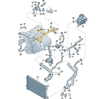 Kühlmittelrohr Kühlmittelleitung Audi A4 Seat Exeo 06B121070H