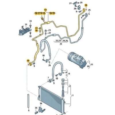 Kältemittelrohr Rohr Schlauch VW Polo 6C0820741AB