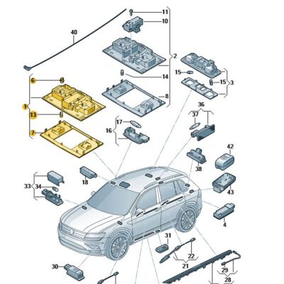 LED Innenleuchte Leseleuchte Leuchte VW Tiguan Touran 5TA947105B QAW