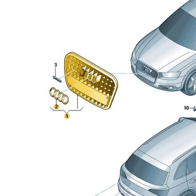 Kühlergrill Frontgrill schwarz-glänzend Audi Q3 8U0853651F T94