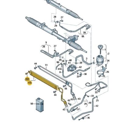Ölkühler für Servolenkung Audi A8 4H0422885D