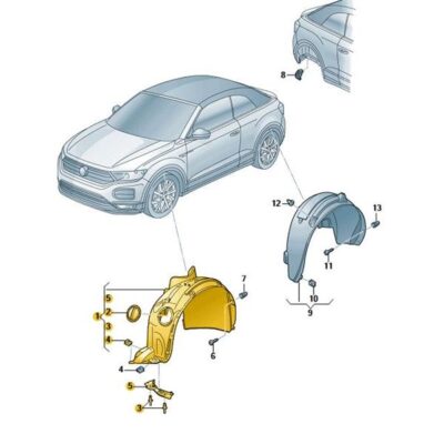 Radhausschale Innenkotflügel vorn links VW T-Roc 2GA809957D