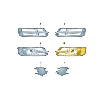 Lüftführungsgitter Grill links Audi A6 Allroad 4G0807647N 9B9