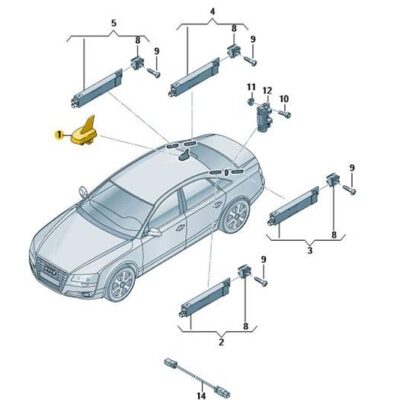 Dachantenne Antenne Dach Kombiantenne Audi A8 4H0035503A GRU