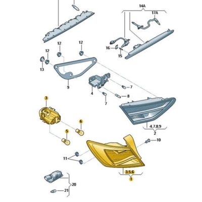 LED Schlussleuchte Rückleuchte links Seat Leon 5F0945207F