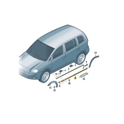 Unterholmverkleidung Schweller rechts VW Touran 1T0853856  9B9