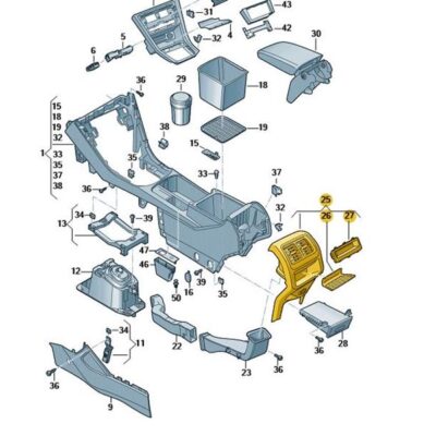 Blende mit Ausströmmer hinten VW Touran 5TA864298E 82V