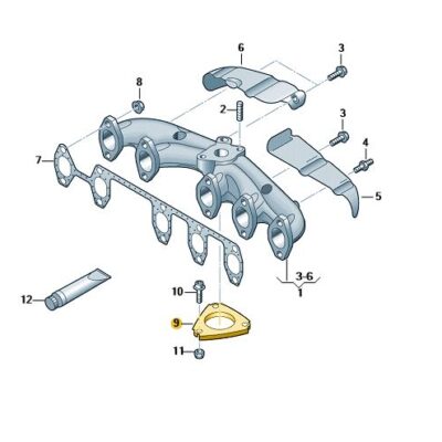 Flansch Abgasrohr VW T5 Touareg 2.5 TDI 070253107