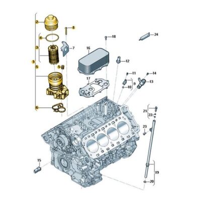 Filtergehäuse Audi A4 A5 A6 A7 A8 Q5 Q7 Q8 06M115401L
