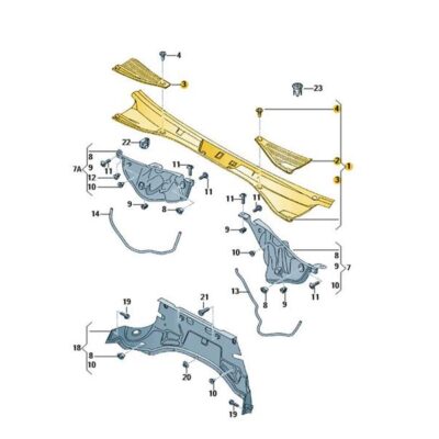 Wasserabweiser Abdeckung Wasserkasten VW Touareg 7L6819401K 9B9