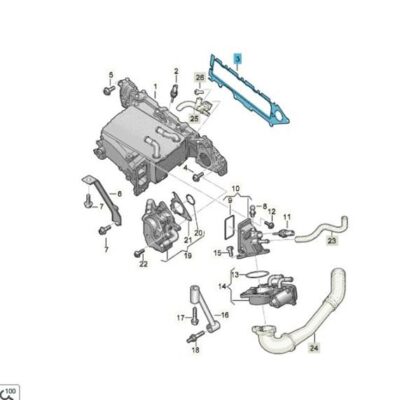 Dichtung Saugrohr LadeluftkühleAudi Seat Skoda VW 04L129717D