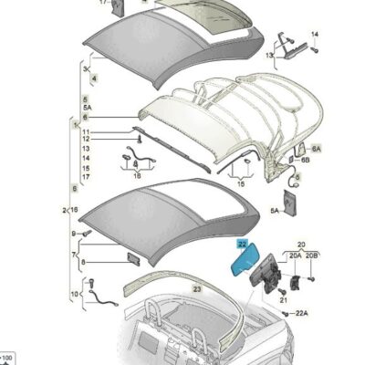 Blende links für Verdeckgestel Audi TT 8J7871257C 24A