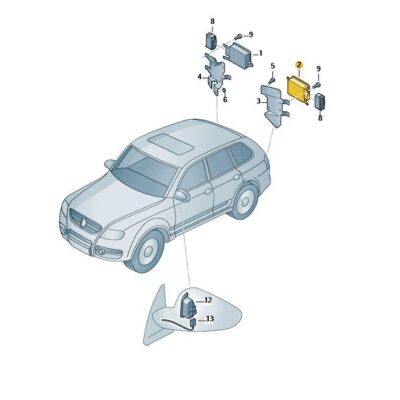 Steuergerät für Spurwechselassistent VW Touareg Phaeton 7L6907566B