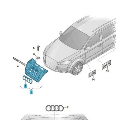 Kühlergrill schwarz S-Line Audi A4 8E 8E0853651M VMZ