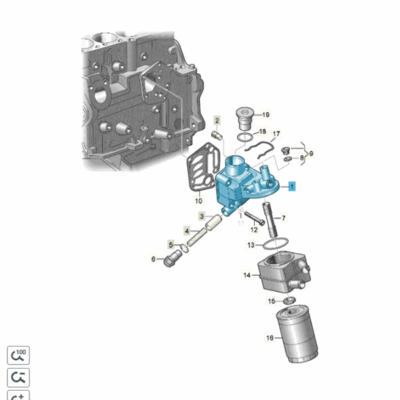 Ölfilterhalter Audi Seat Skoda VW 06A115405BP