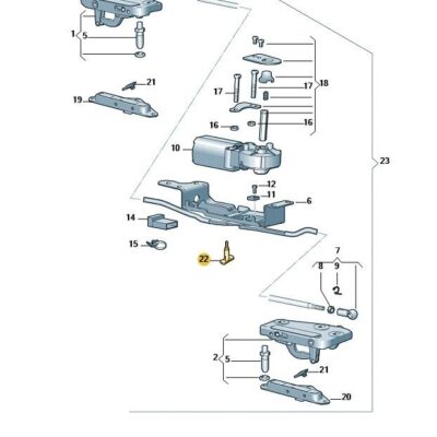 Cabrioverdeck-Notschlüssel Audi A4 8H0825381
