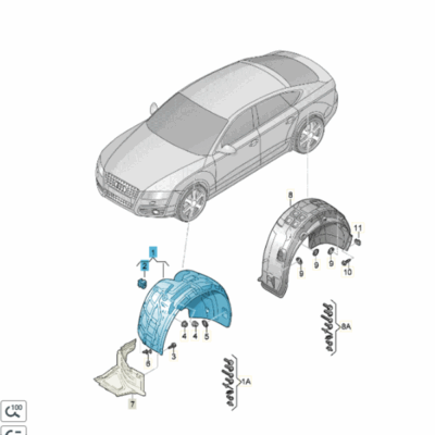 Radhausschale Radhaus-Vorderteil rechts Audi A7 4G8821172D