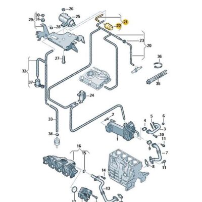 Unterdruckschlauch Schlauch VW T6 7E0129458P