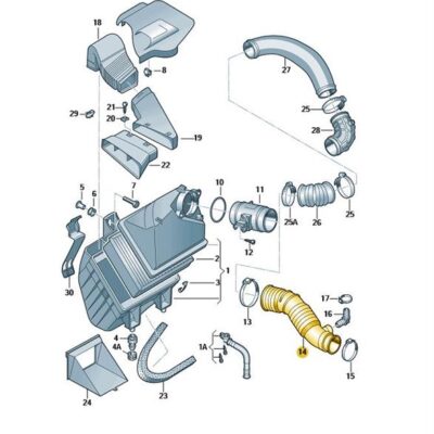 Ansaugschlauch Schlauch Audi A4 A6 VW Passat 3B0129615K