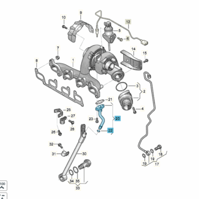 Ölrohr Ölrücklaufleitung Audi Seat Skoda VW  03L145736D