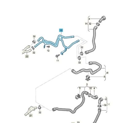 Kühlmittelrohr Kühlwasserschlauch Audi Seat Skoda VW 03L121151K