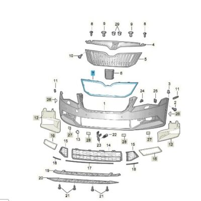 Abdeckleiste chromglanz Skoda Superb 3V0853761 2ZZ