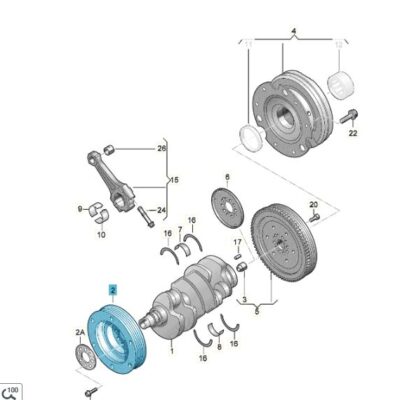 Keilriemenscheibe Schwingungsdämpfer Audi A4 A6 VW Touareg 059105251DJ