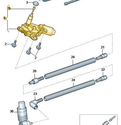 Scheibenwischermotor Wischermotor Skoda Fabia 5F4955711A