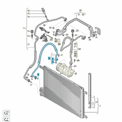 Klimaleitung Klimaschlauch Audi Seat Skoda VW 5Q0816721AG