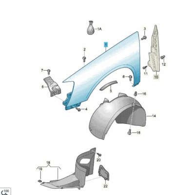Kotflügel vorn links unlackiert VW Passat 3C0821021