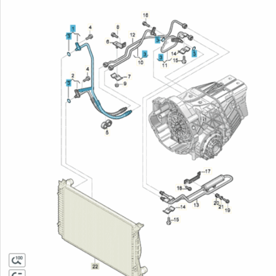 Öldruckleitung Getriebe Ölkühler Audi A4 8E0317826AH