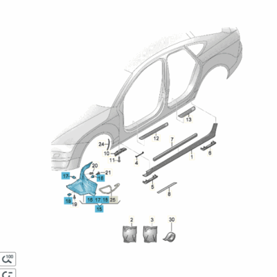 Radspoiler links vorn Audi A6 2015-2018 4G0853887J