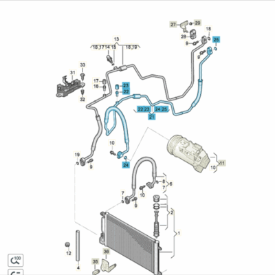 Kältemittelleitung Klimaleitung Audi A1 VW Polo 6C0820743AR