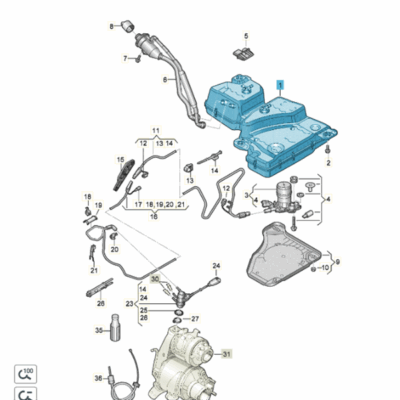 Reduktionsmitteltank plus Heizung VW Tiguan 5QF131877M