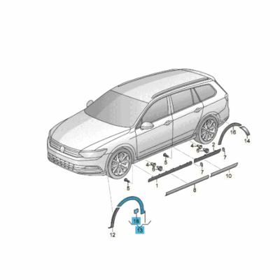 Radabdeckung rechts vorne VW Passat 3G9853718  MI1